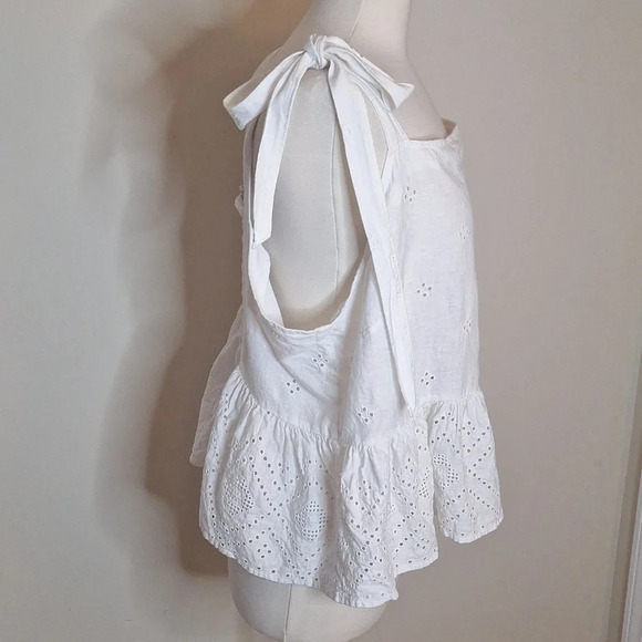 Plus Rosalie Tie-Strap Top in Geo Eyelet SZ 1X - Picture 8 of 11